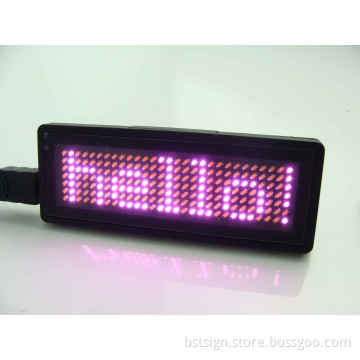 Pink Color LED Name Badge (BST729APW)